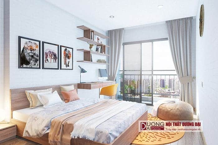 Phòng ngủ Master có tầm nhìn đẹp ra ban công
