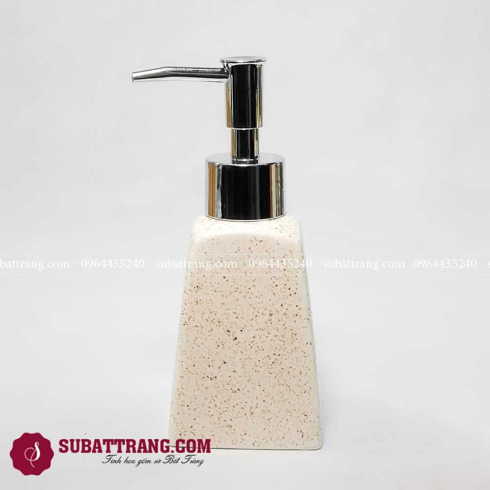 Bộ Bình Đựng Dầu Gội Sữa Tắm Khách Sạn 4 Dáng Men Cát Trắng – SBT110065 Bộ Bình Đựng Dầu Gội Sữa Tắm Khách Sạn 4 Dáng Men Cát Trắng – SBT110065