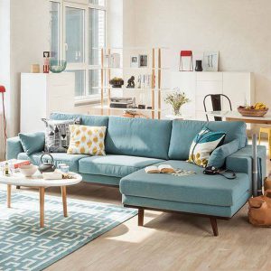 Sofa góc bọc nỉ - Nét tươi mới trải đầy không gian phòng khách. Sofa góc bọc nỉ - Nét tươi mới trải đầy không gian phòng khách.