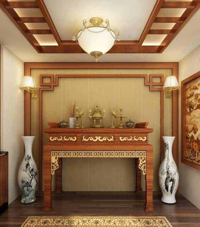 Phòng thờ trang nghiêm. Phòng thờ trang nghiêm.