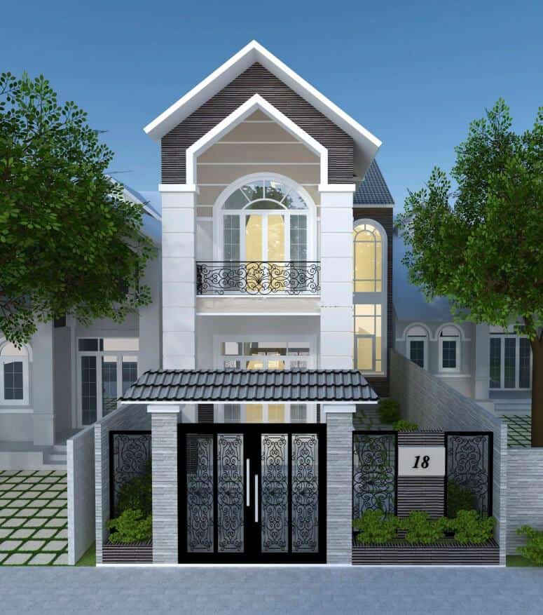 Nhà phong cách hiện đại trẻ trung cho vợ chồng trẻ