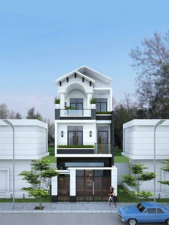 Mẫu nhà mái thái giá 300 triệu 3 tầng