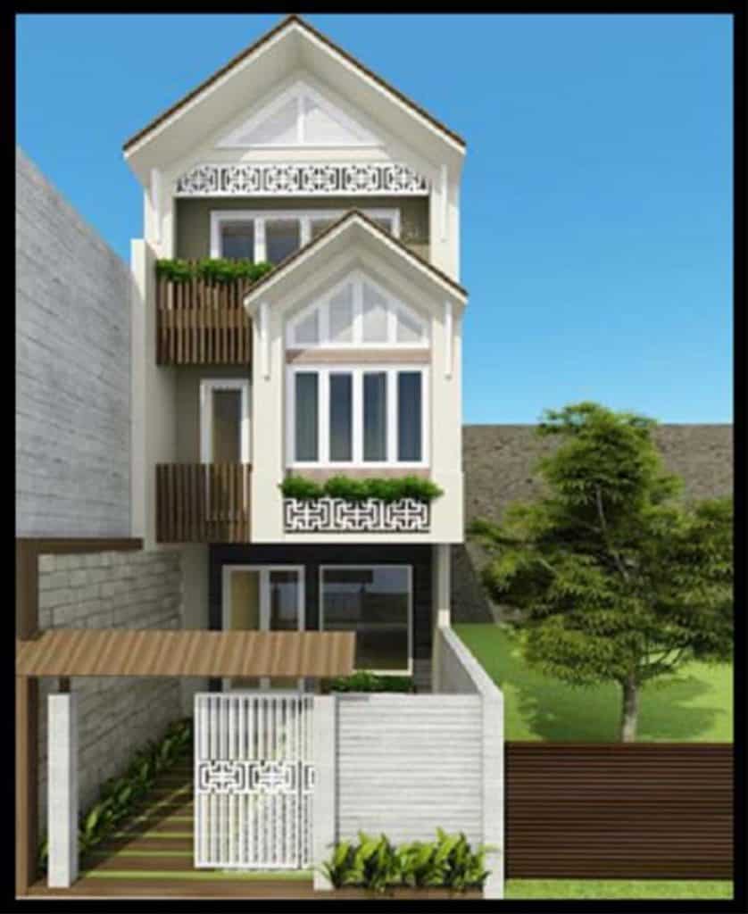 Ngôi nhà tiện nghi với 3 tầng