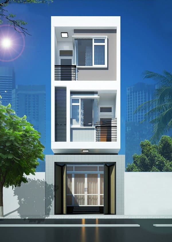 Mẫu thiết kế nhà ống 3 tầng 4x12m đơn giản 5