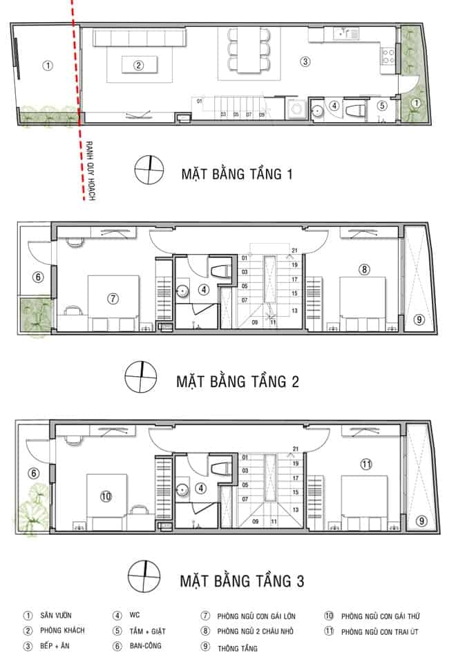 Mẫu thiết kế nhà ống 3 tầng 4x12m đơn giản 5