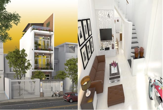 Mẫu nhà ống 4m x 12m 3 tầng hiện đại 2