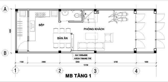 Mẫu nhà ống 4m x 12m 3 tầng hiện đại 2