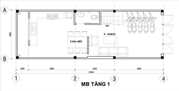 Thiết Kế Nhà Ống 3 Tầng 4x12m Không Thể Bỏ Lỡ