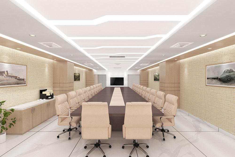 Thiết kế bàn ghế họp cao cấp cho phòng họp kích thước lớn