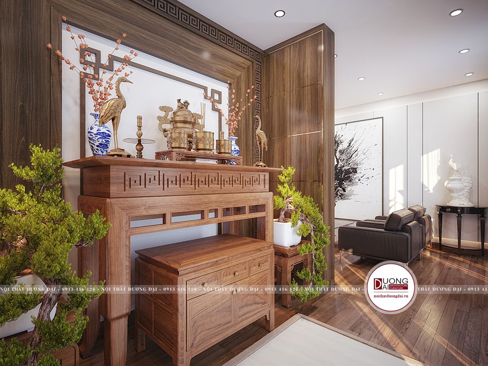 Sử dụng gam màu trang nhã, lịch sự cho nơi thờ cúng