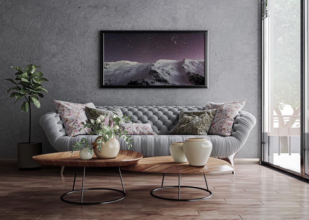 Trang trí phòng khách bằng giấy dán tường theo phong cách trang trí