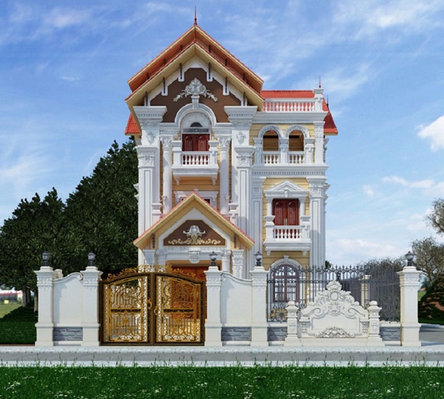 Biệt thự tân cổ điển 3 tầng kiểu pháp - Tinh hoa kiến trúc sang trọng đẳng cấp