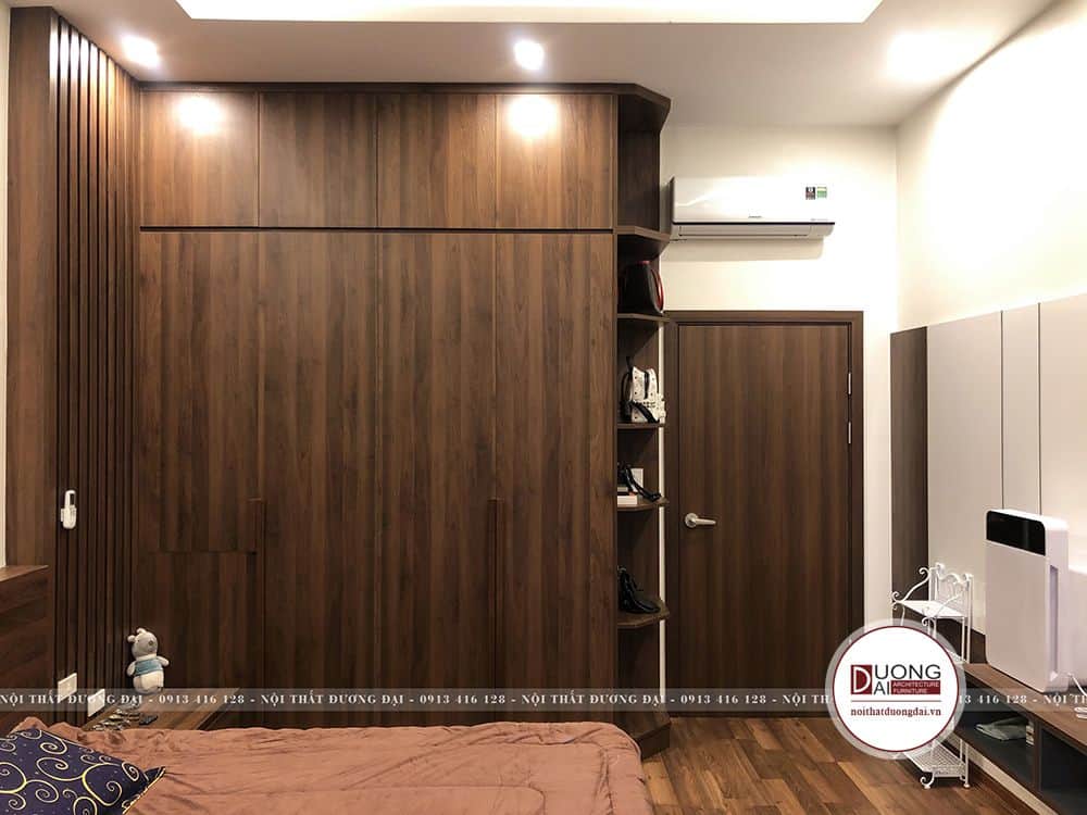 Tủ quần áo 4 cánh được làm từ gỗ MFC An Cường