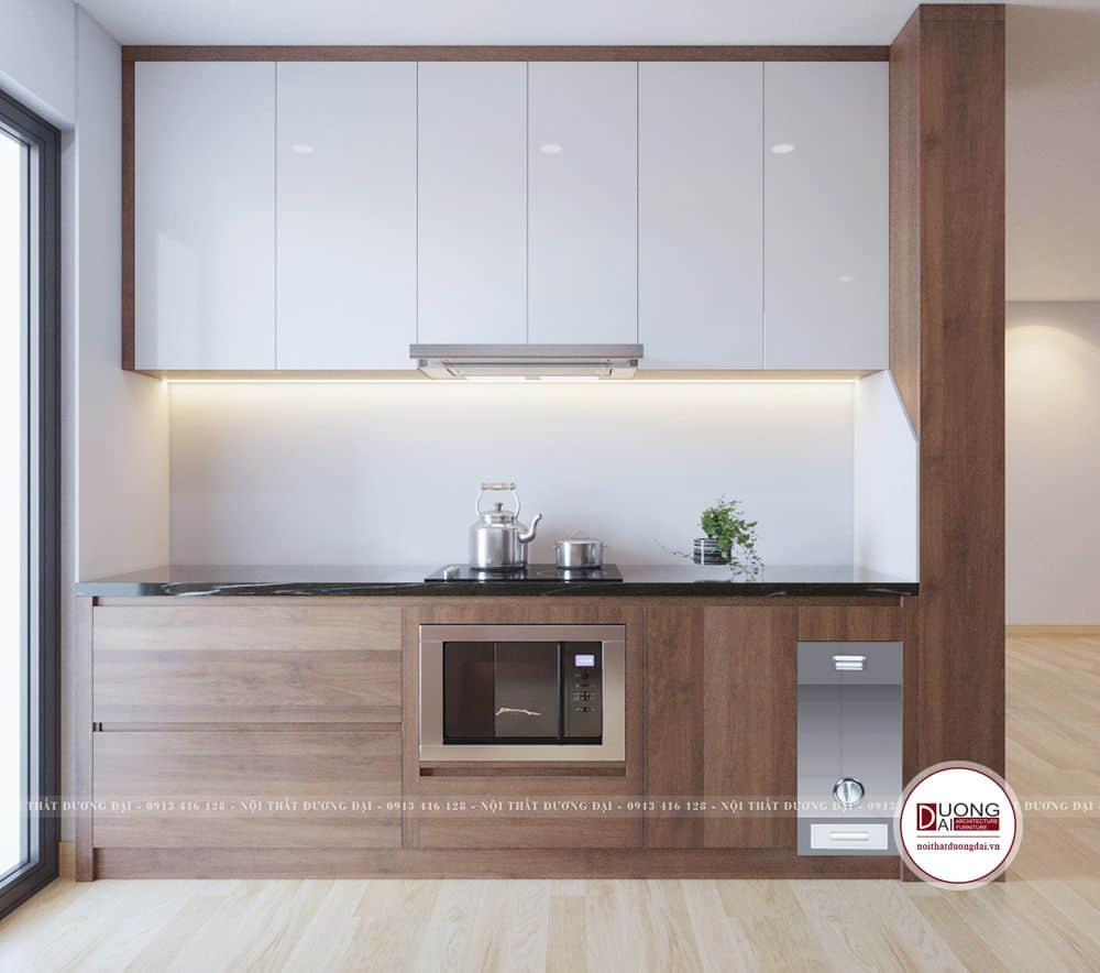 Chất liệu MDF phủ Laminate màu óc chó sang trọng và đẳng cấp