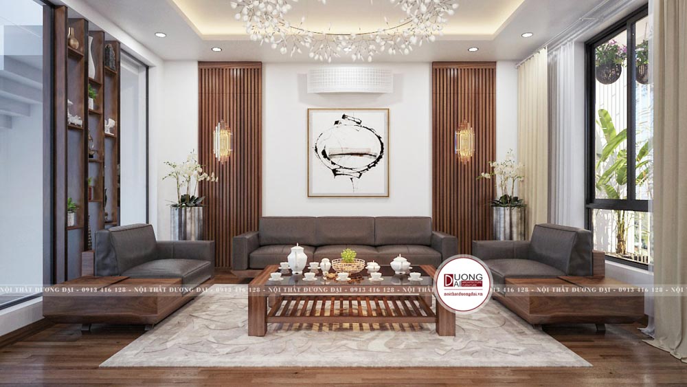 Phòng khách nhà lệch tầng : 20+ Mẫu thiết kế đẹp, chuẩn phong thủy