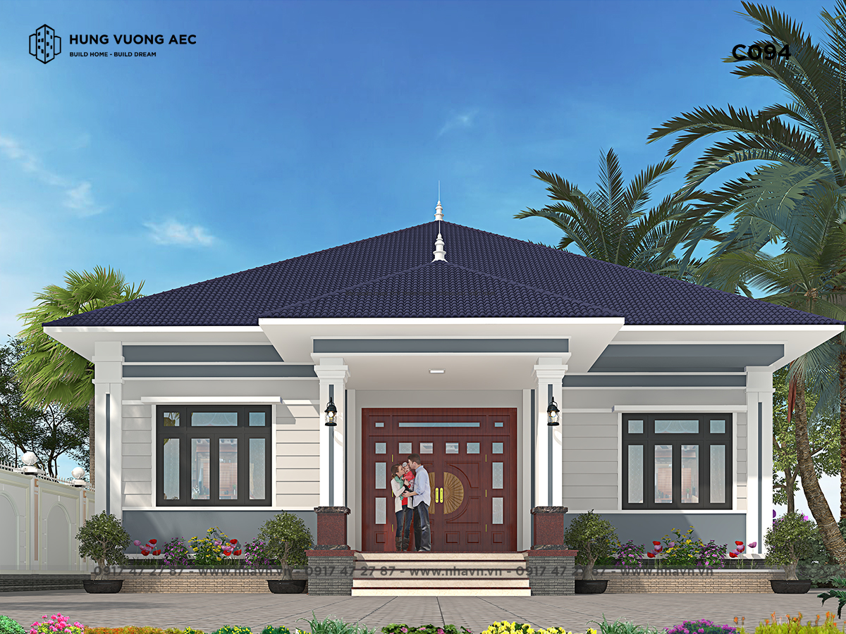 Thiết Kế Nhà 1 Tầng 70m2 |8 Mẫu Khiến Hàng Xóm Ngây Ngất